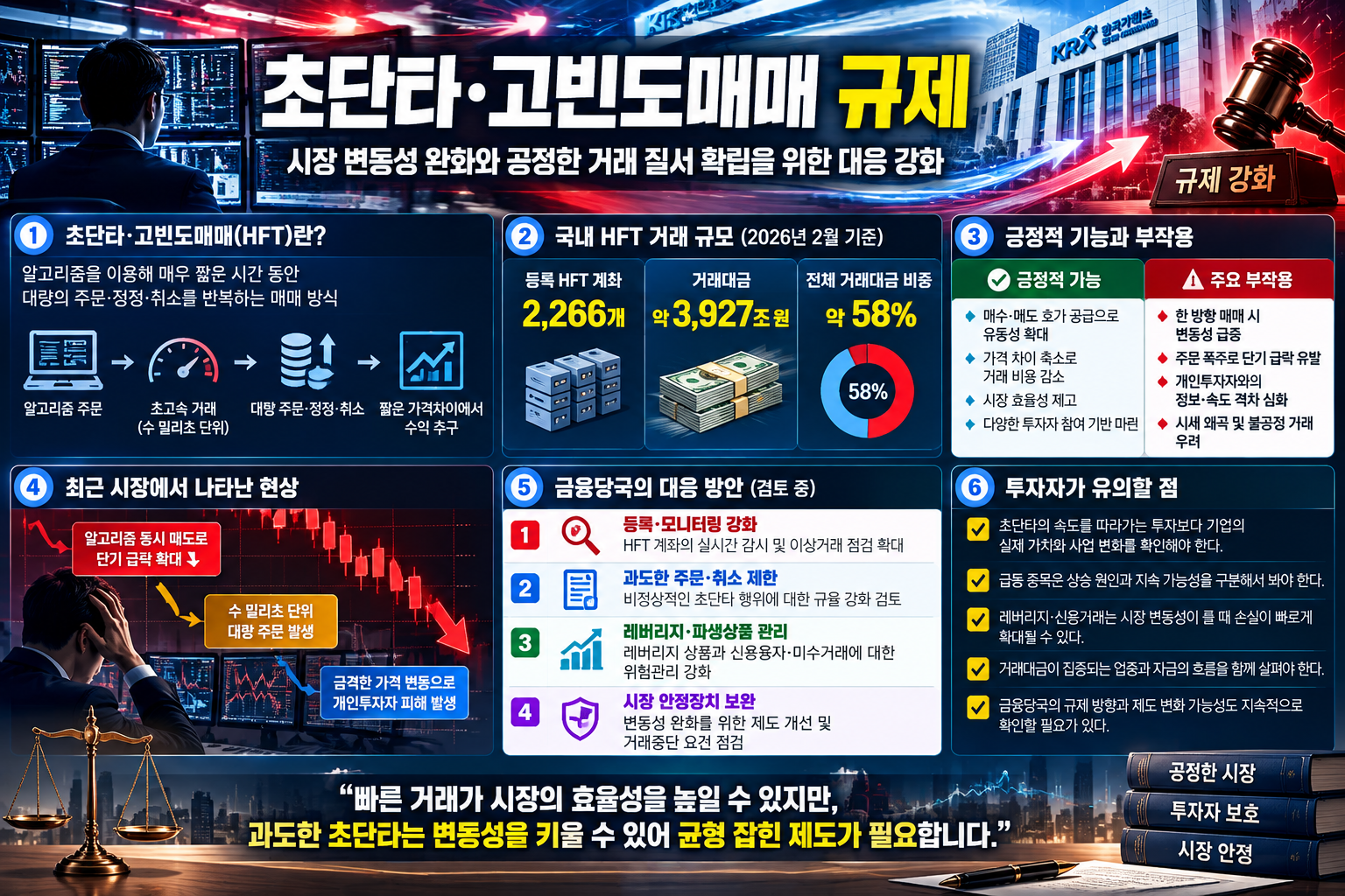 초단타, 고빈도 매매가 증시 변동성에 미치는 영향, 금융 국의 대응